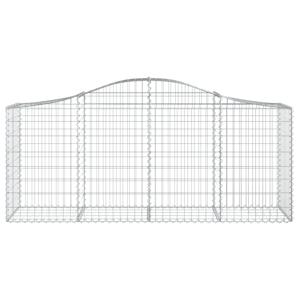 Arched Gabion Baskets 12 pcs 200x50x80/100 cm Galvanised Iron