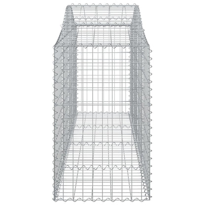 Arched Gabion Baskets 25 pcs 200x50x80/100 cm Galvanised Iron