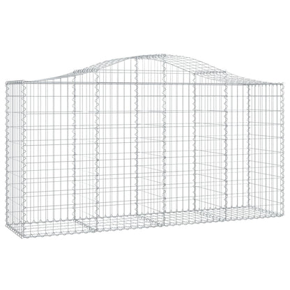 Arched Gabion Baskets 7 pcs 200x50x100/120 cm Galvanised Iron