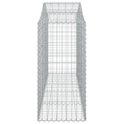 Arched Gabion Baskets 7 pcs 200x50x100/120 cm Galvanised Iron