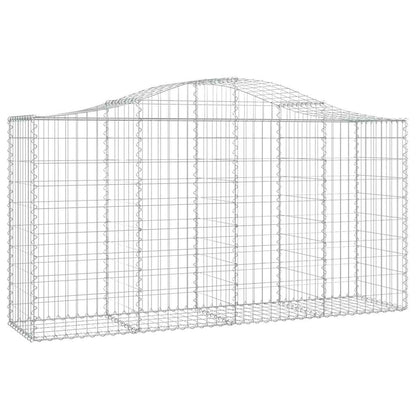 Arched Gabion Baskets 8 pcs 200x50x100/120 cm Galvanised Iron