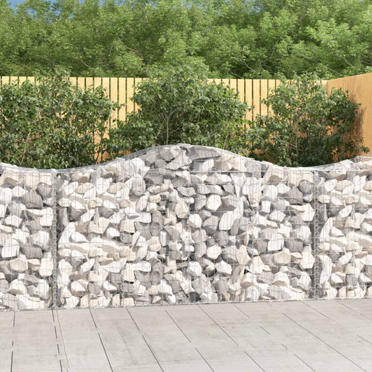 Arched Gabion Baskets 10 pcs 200x50x100/120 cm Galvanised Iron