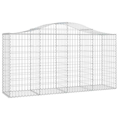 Arched Gabion Baskets 18 pcs 200x50x100/120 cm Galvanised Iron