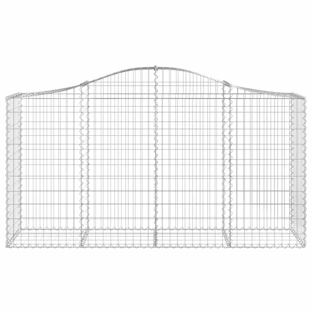 Arched Gabion Baskets 18 pcs 200x50x100/120 cm Galvanised Iron