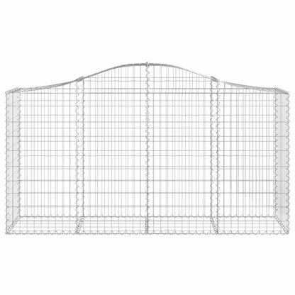 Arched Gabion Baskets 18 pcs 200x50x100/120 cm Galvanised Iron