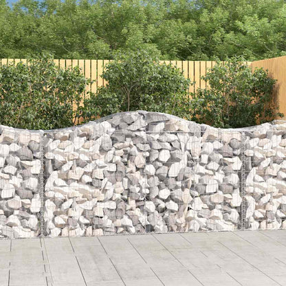Arched Gabion Baskets 18 pcs 200x50x100/120 cm Galvanised Iron