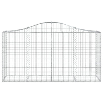 Arched Gabion Baskets 20 pcs 200x50x100/120 cm Galvanised Iron