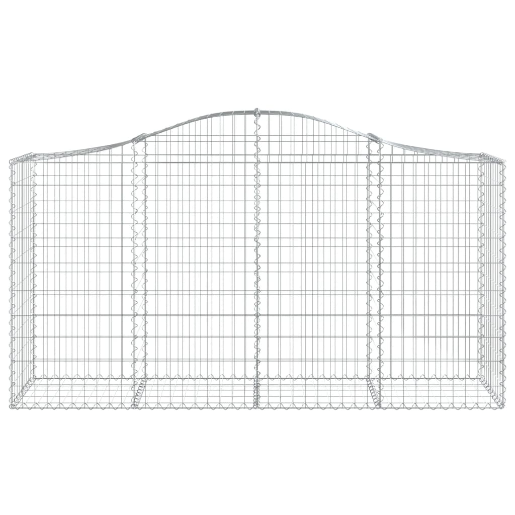 Arched Gabion Baskets 30 pcs 200x50x100/120 cm Galvanised Iron