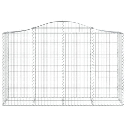 Arched Gabion Baskets 3 pcs 200x50x120/140 cm Galvanised Iron