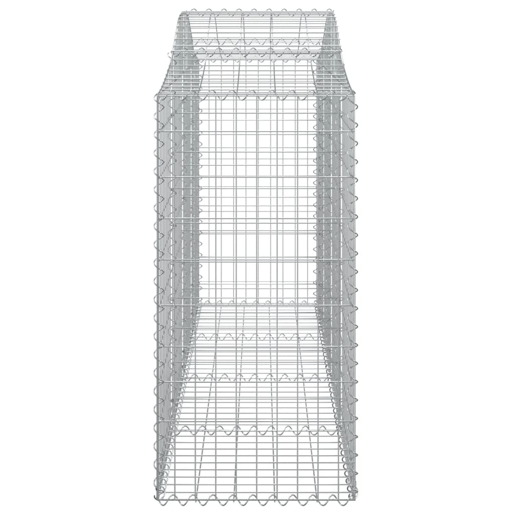 Arched Gabion Baskets 3 pcs 200x50x120/140 cm Galvanised Iron