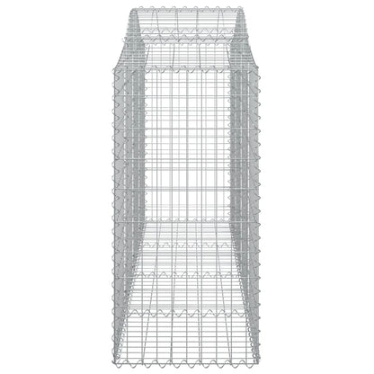 Arched Gabion Baskets 3 pcs 200x50x120/140 cm Galvanised Iron