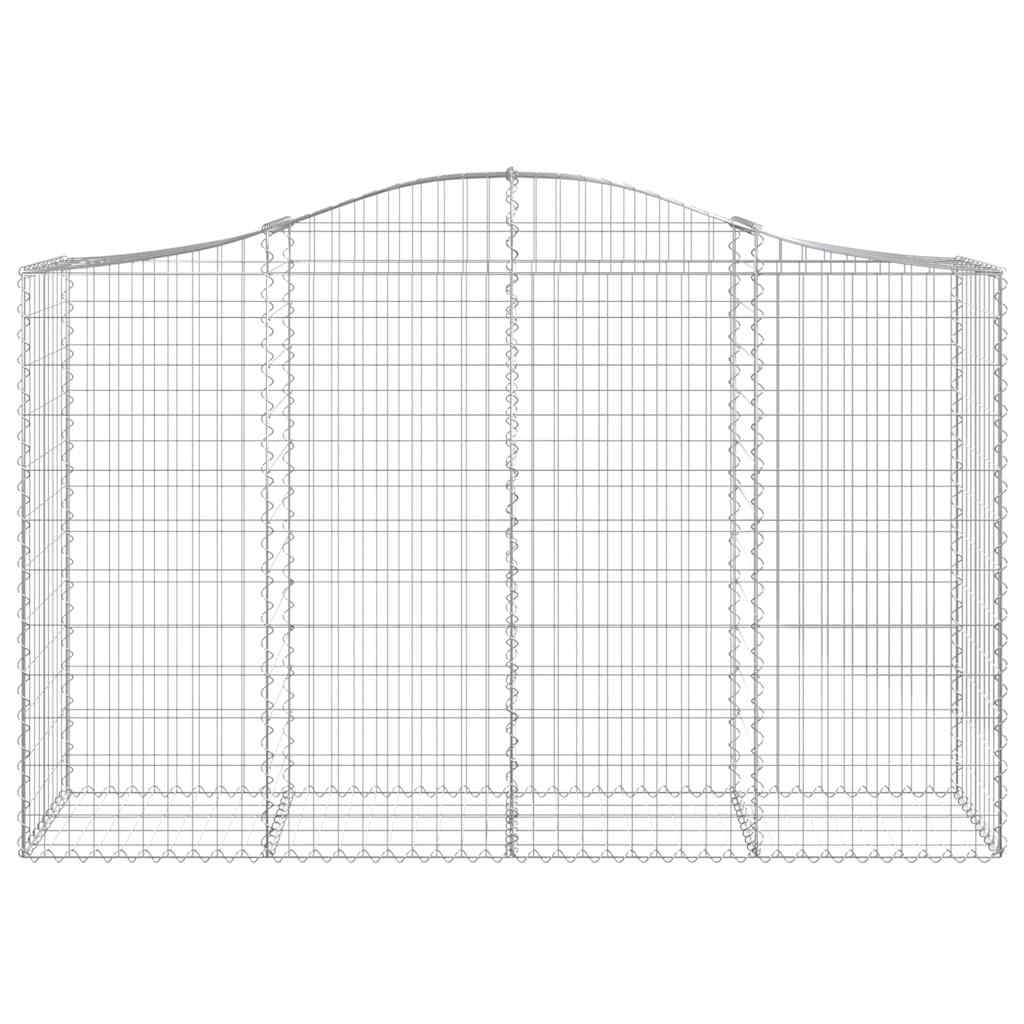 Arched Gabion Baskets 5 pcs 200x50x120/140 cm Galvanised Iron