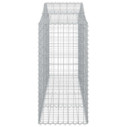Arched Gabion Baskets 5 pcs 200x50x120/140 cm Galvanised Iron