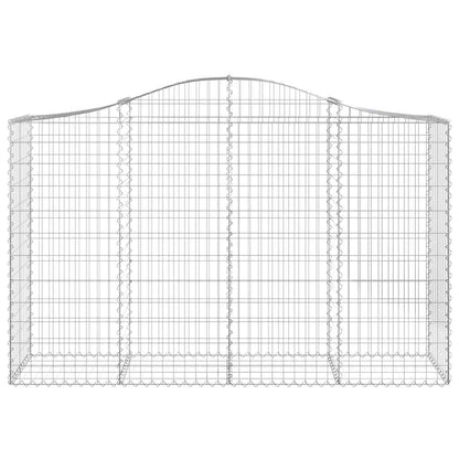 Arched Gabion Baskets 8 pcs 200x50x120/140 cm Galvanised Iron