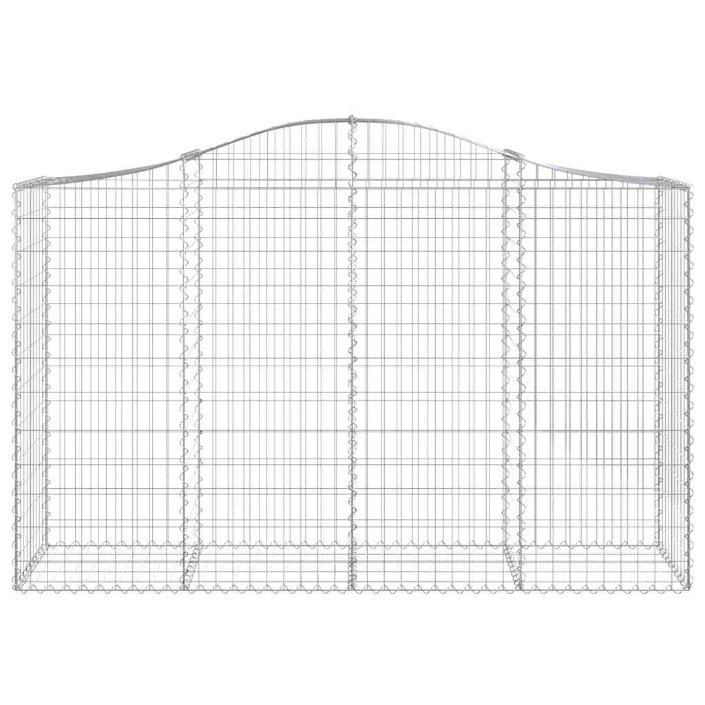 Arched Gabion Baskets 10 pcs 200x50x120/140 cm Galvanised Iron