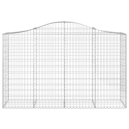 Arched Gabion Baskets 10 pcs 200x50x120/140 cm Galvanised Iron