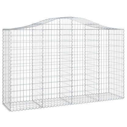 Arched Gabion Baskets 11 pcs 200x50x120/140 cm Galvanised Iron