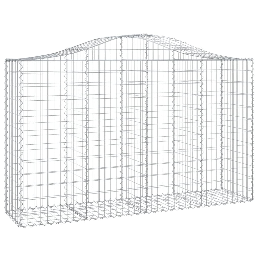 Arched Gabion Baskets 12 pcs 200x50x120/140 cm Galvanised Iron