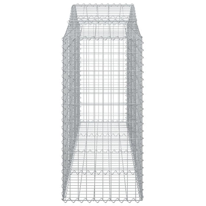 Arched Gabion Baskets 15 pcs 200x50x120/140 cm Galvanised Iron