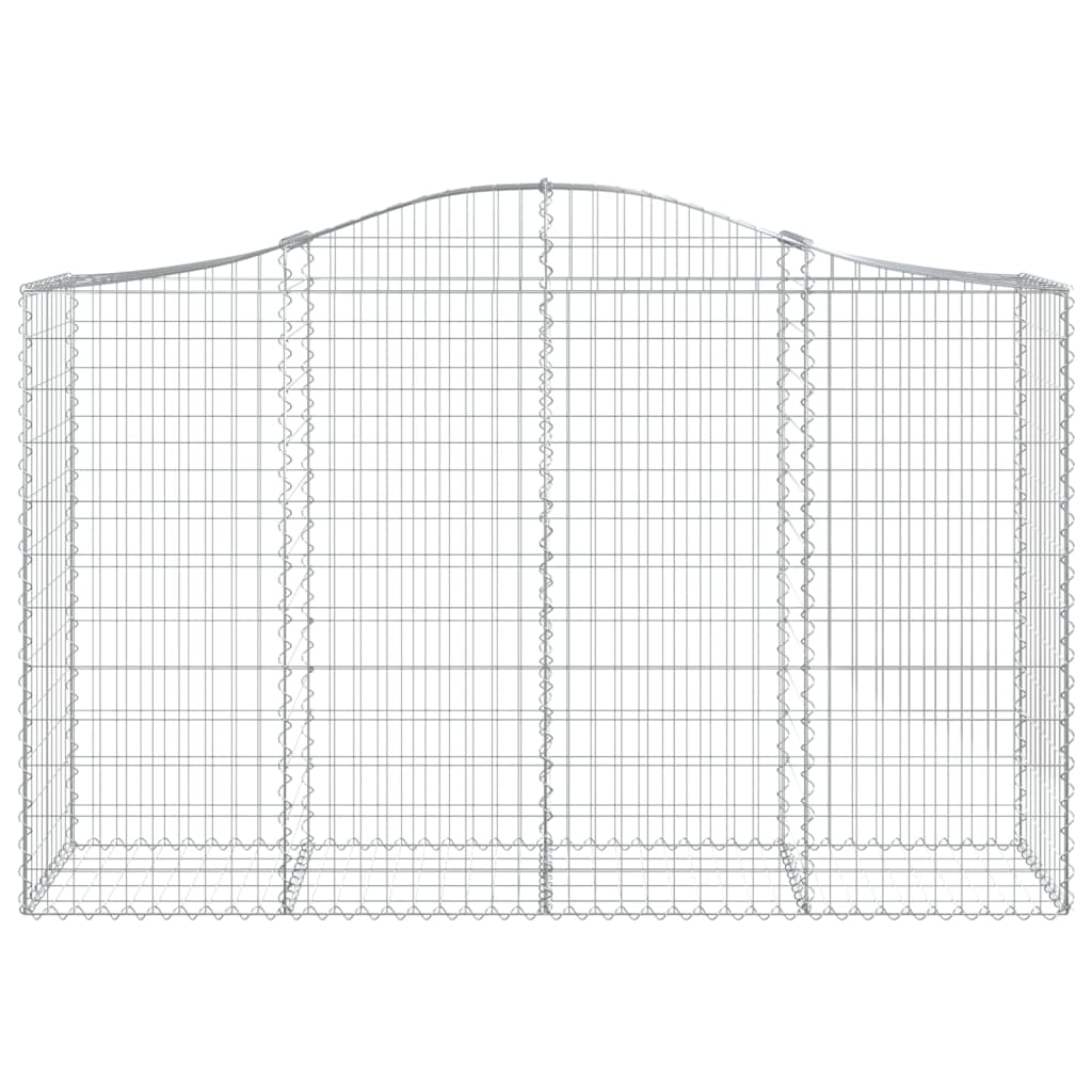 Arched Gabion Baskets 25 pcs 200x50x120/140 cm Galvanised Iron