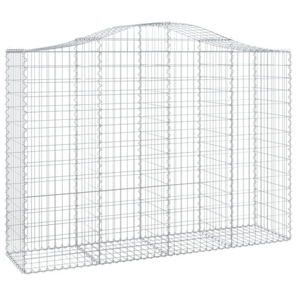 Arched Gabion Baskets 5 pcs 200x50x140/160 cm Galvanised Iron