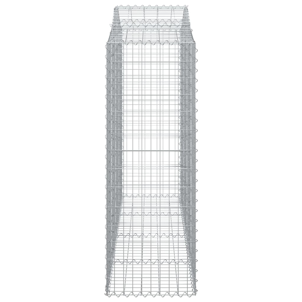 Arched Gabion Baskets 9 pcs 200x50x140/160 cm Galvanised Iron