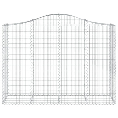 Arched Gabion Baskets 10 pcs 200x50x140/160 cm Galvanised Iron