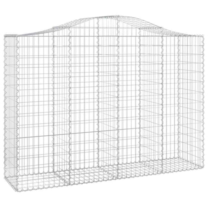 Arched Gabion Baskets 12 pcs 200x50x140/160 cm Galvanised Iron