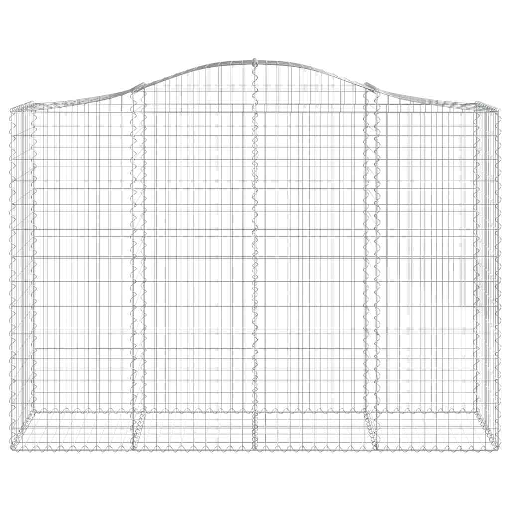 Arched Gabion Baskets 12 pcs 200x50x140/160 cm Galvanised Iron