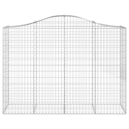 Arched Gabion Baskets 12 pcs 200x50x140/160 cm Galvanised Iron