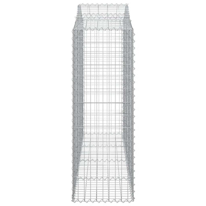 Arched Gabion Baskets 12 pcs 200x50x140/160 cm Galvanised Iron