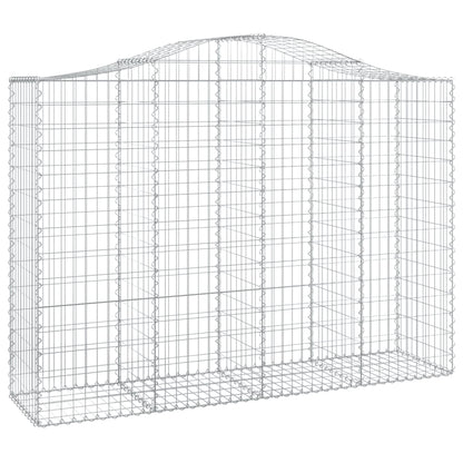 Arched Gabion Baskets 14 pcs 200x50x140/160 cm Galvanised Iron