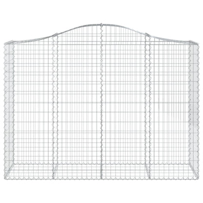 Arched Gabion Baskets 14 pcs 200x50x140/160 cm Galvanised Iron