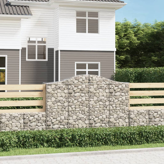 Arched Gabion Baskets 25 pcs 200x50x140/160 cm Galvanised Iron