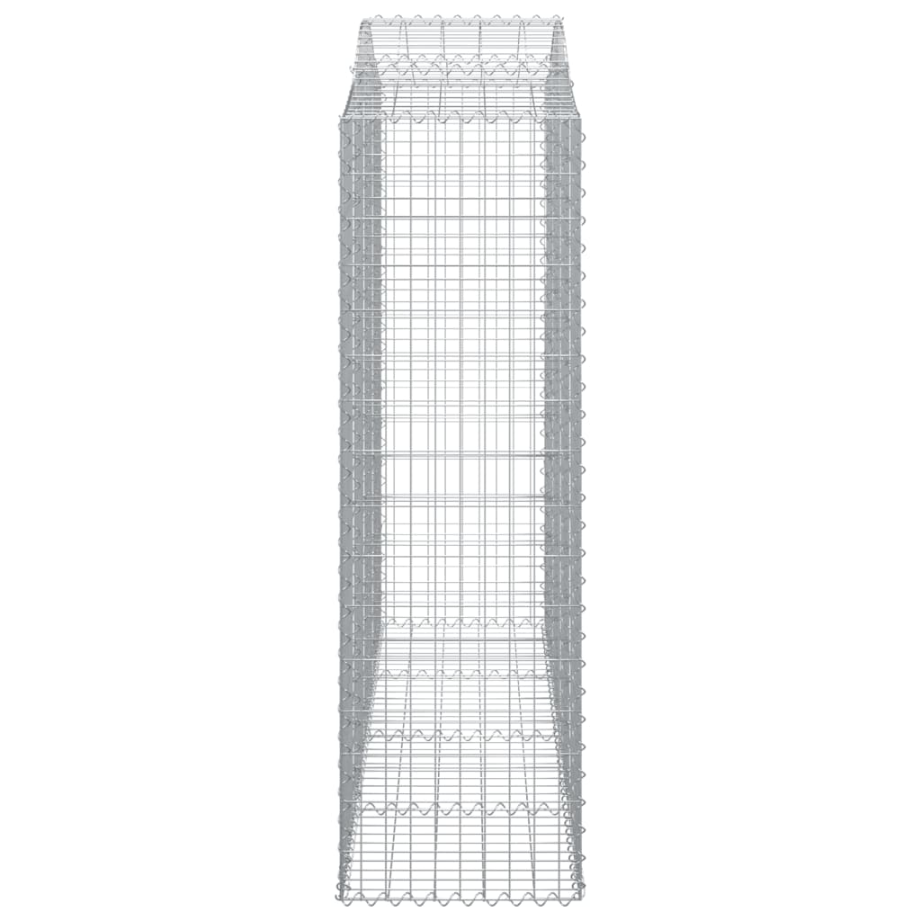 Arched Gabion Baskets 2 pcs 200x50x160/180 cm Galvanised Iron