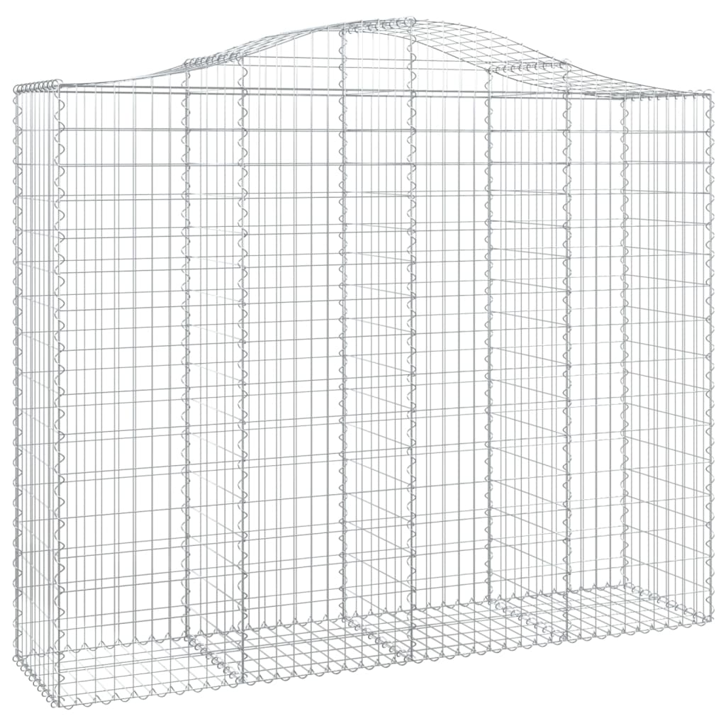 Arched Gabion Baskets 5 pcs 200x50x160/180 cm Galvanised Iron
