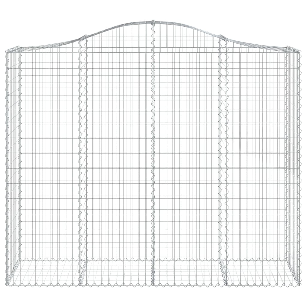 Arched Gabion Baskets 5 pcs 200x50x160/180 cm Galvanised Iron