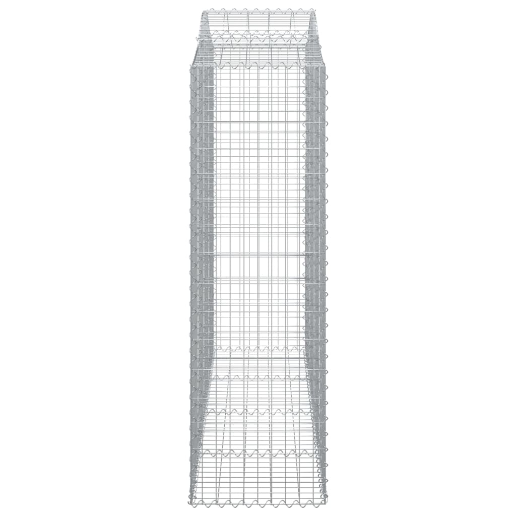 Arched Gabion Baskets 7 pcs 200x50x160/180 cm Galvanised Iron