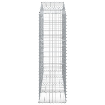 Arched Gabion Baskets 7 pcs 200x50x160/180 cm Galvanised Iron