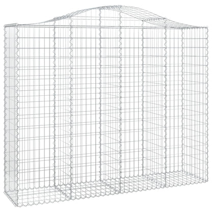 Arched Gabion Baskets 8 pcs 200x50x160/180 cm Galvanised Iron