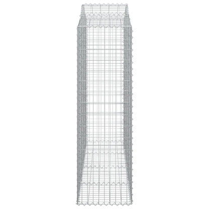 Arched Gabion Baskets 8 pcs 200x50x160/180 cm Galvanised Iron