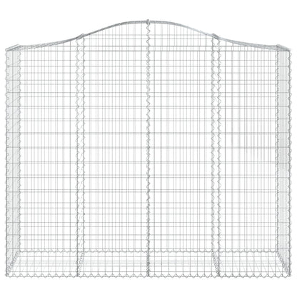 Arched Gabion Baskets 10 pcs 200x50x160/180 cm Galvanised Iron