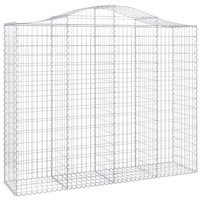 Arched Gabion Baskets 13 pcs 200x50x160/180 cm Galvanised Iron