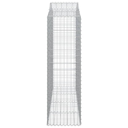 Arched Gabion Baskets 13 pcs 200x50x160/180 cm Galvanised Iron