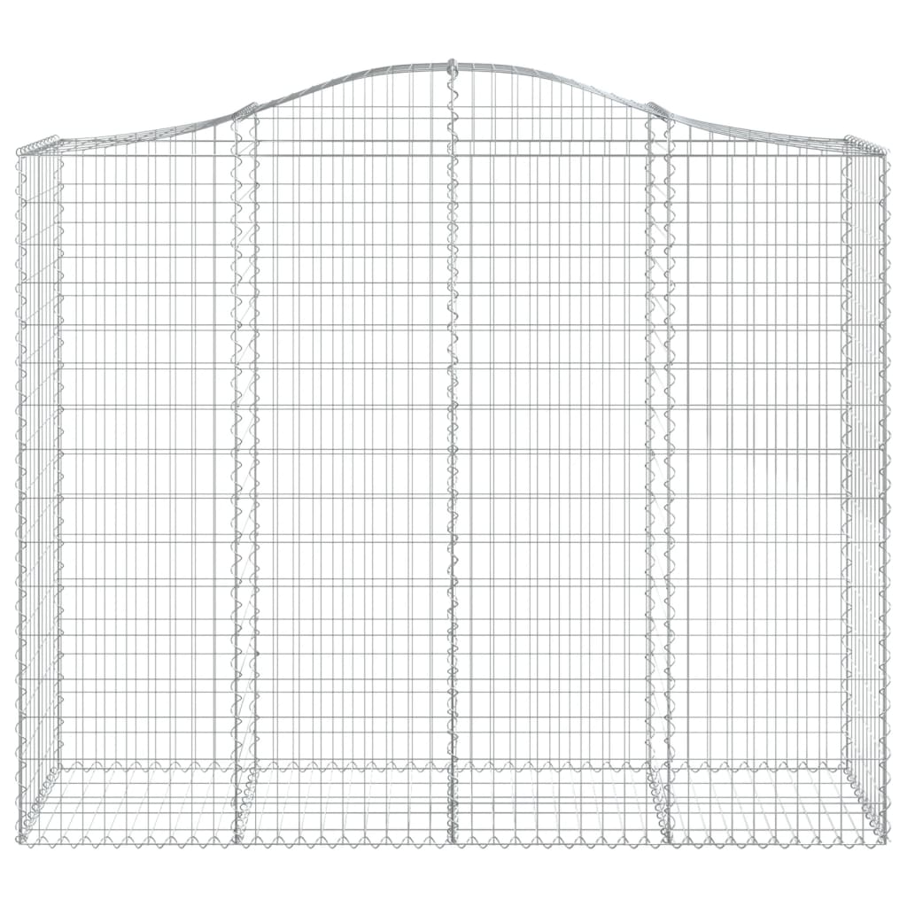 Arched Gabion Baskets 14 pcs 200x50x160/180 cm Galvanised Iron