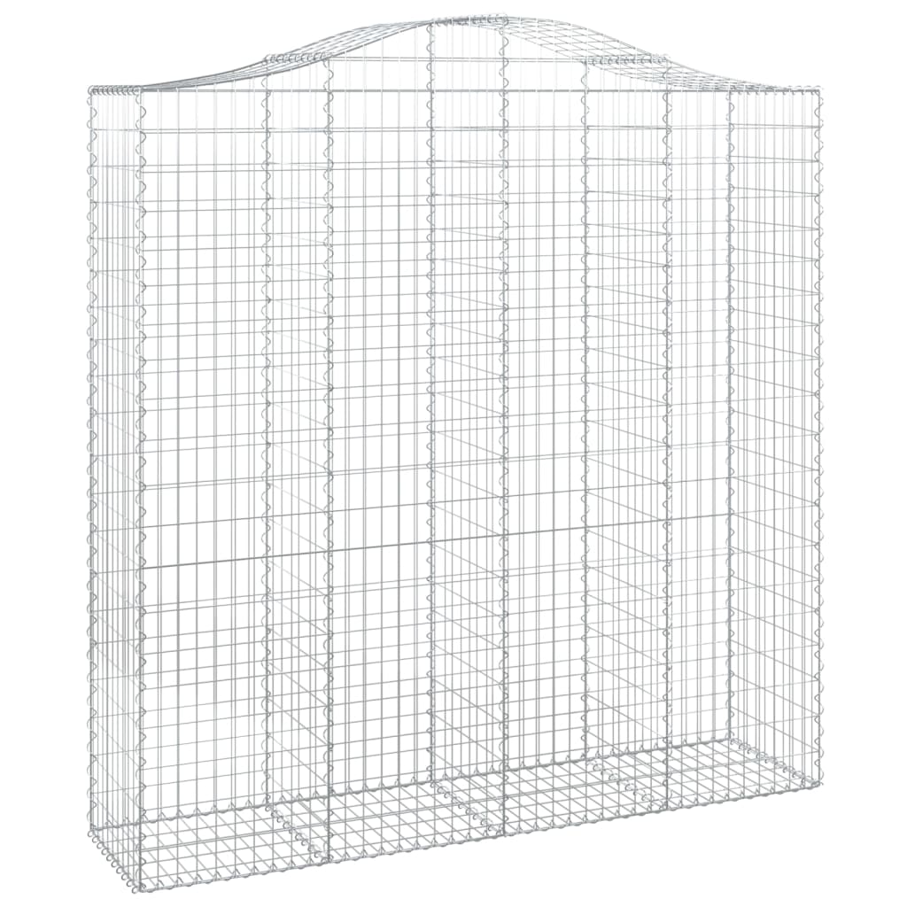Arched Gabion Baskets 2 pcs 200x50x200/220 cm Galvanised Iron