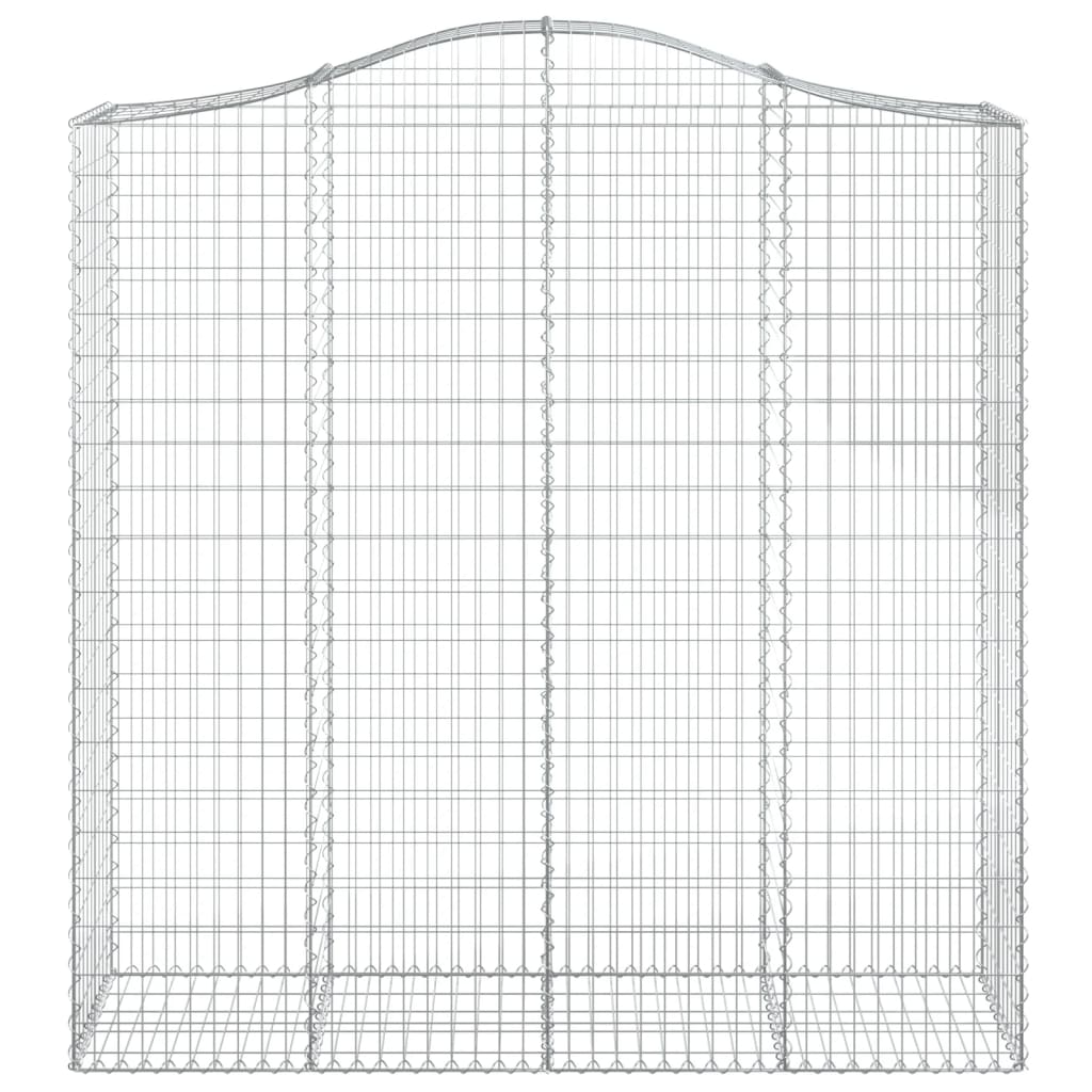 Arched Gabion Baskets 2 pcs 200x50x200/220 cm Galvanised Iron