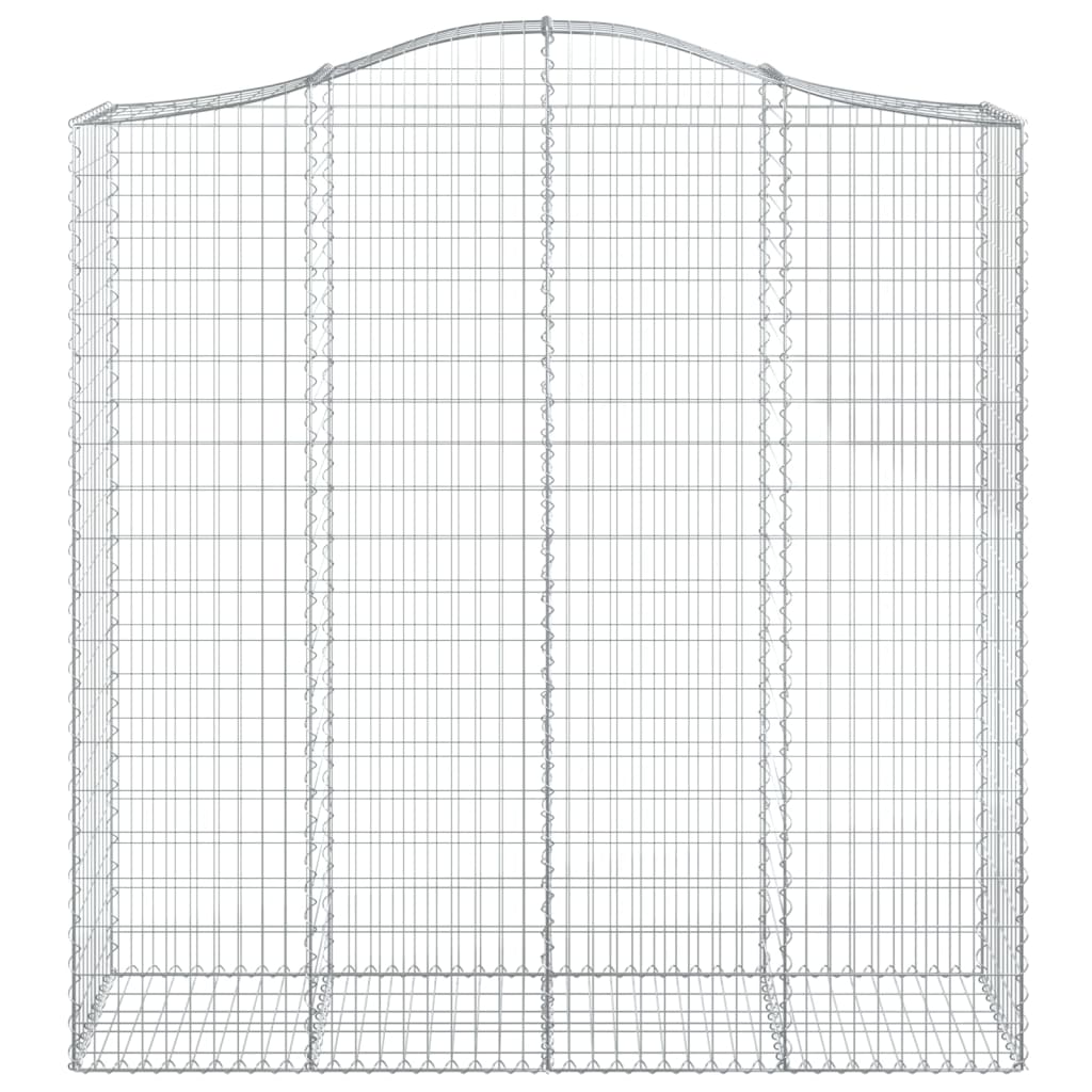 Arched Gabion Baskets 4 pcs 200x50x200/220 cm Galvanised Iron