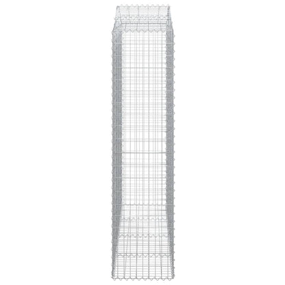 Arched Gabion Baskets 4 pcs 200x50x200/220 cm Galvanised Iron
