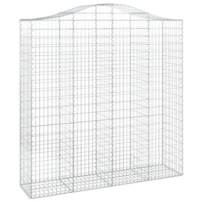 Arched Gabion Baskets 7 pcs 200x50x200/220 cm Galvanised Iron